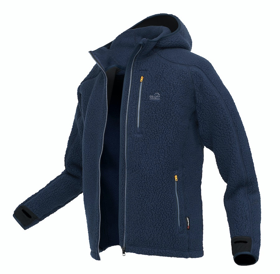 Geoff Anderson Teddy-Hoodiejacke Blau
