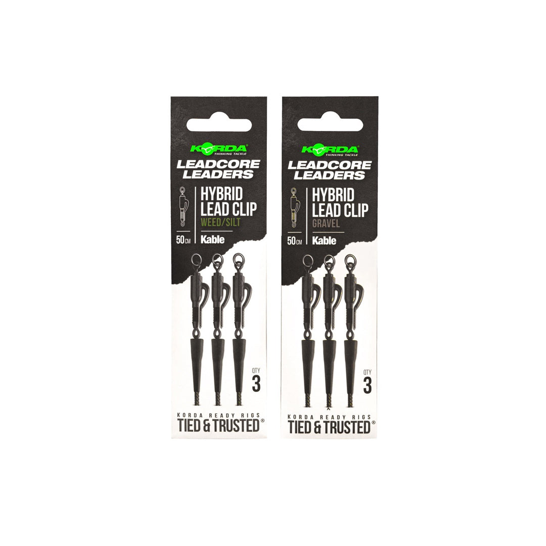 Korda Leadcore Vorfächer Hybrid Lead Clip 50cm 3 Stück.