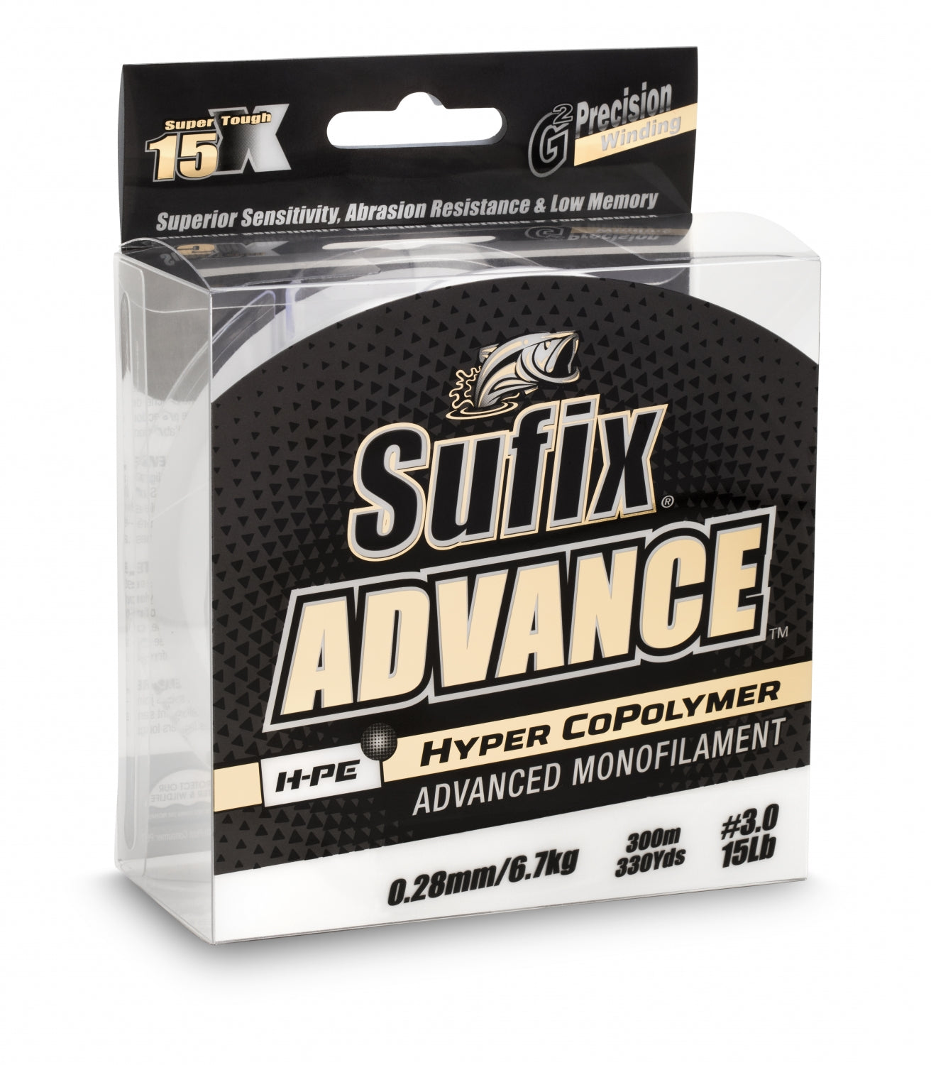 Sufix Advance Klare Nylonschnur 300 m