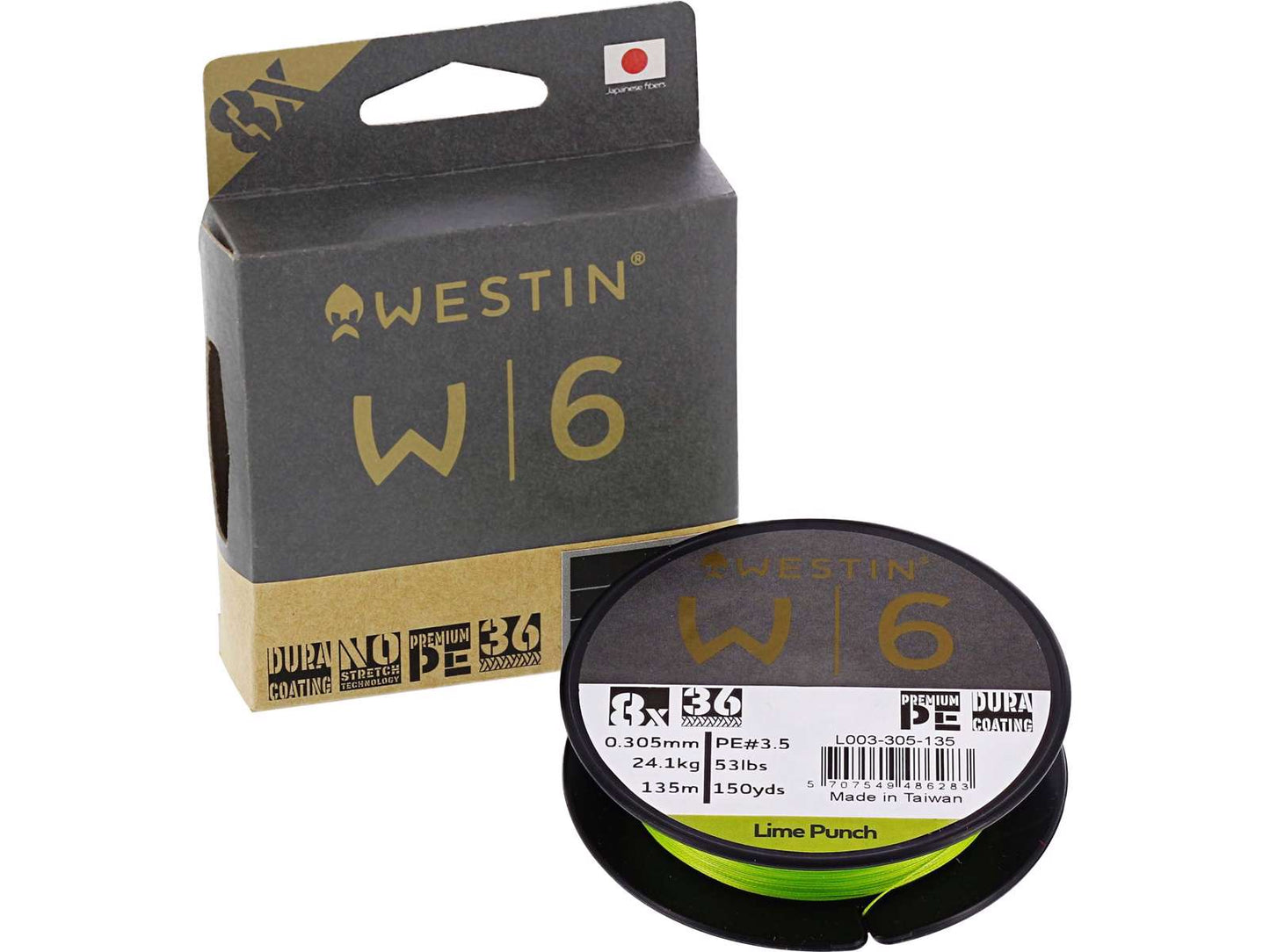 Westin W6 8-Zopf Lime Punch 135 m
