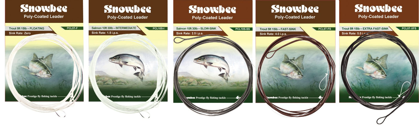 Snowbee Poly-Coated Leaders Forelle 10ft/3m.