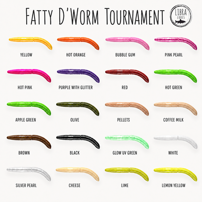 Libra Lures Fatty D'Worm Tournament - 55mm