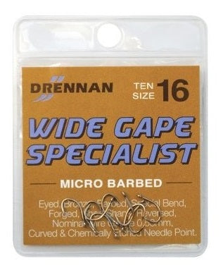 Drennan Micro-Haken mit Widerhaken und breiter Öffnung