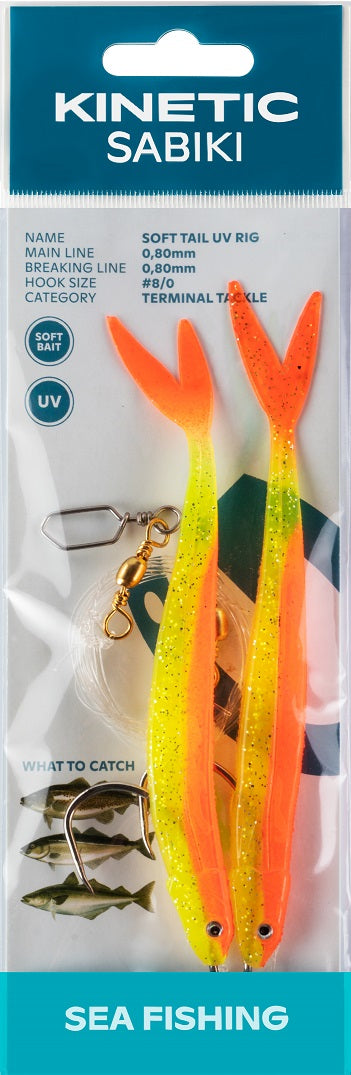 Kinetic Sabiki Soft Tail UV Rig #8/0