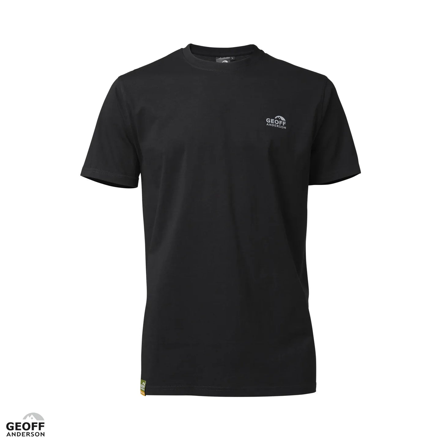 Geoff Anderson Bio-T-Shirt, schwarz, Logo