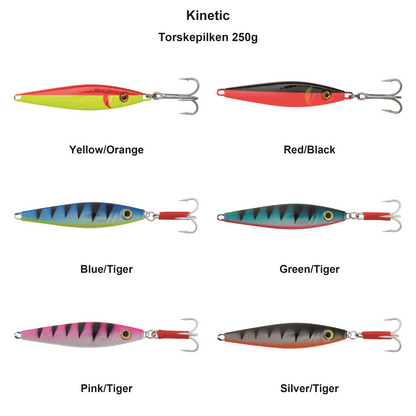 Farveoversigt – Kinetic Torskepilken 250g