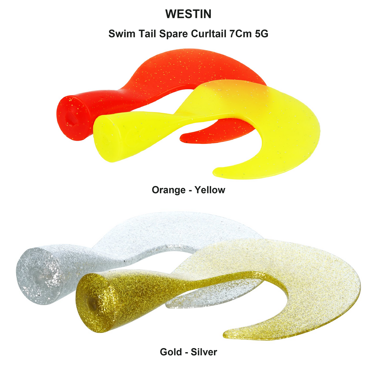 Farveoversigt – Swim Tail Spare Curltail 7Cm 5G