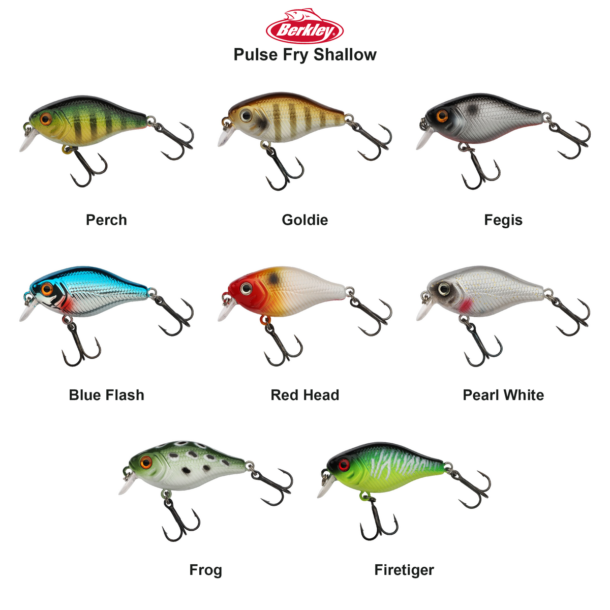 Farveoversigt – Berkley Pulse Fry Shallow