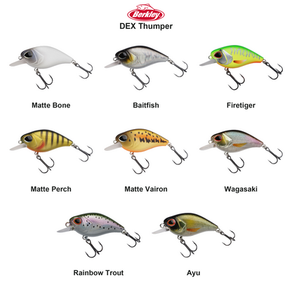 Farveoversigt – Berkley DEX Thumper