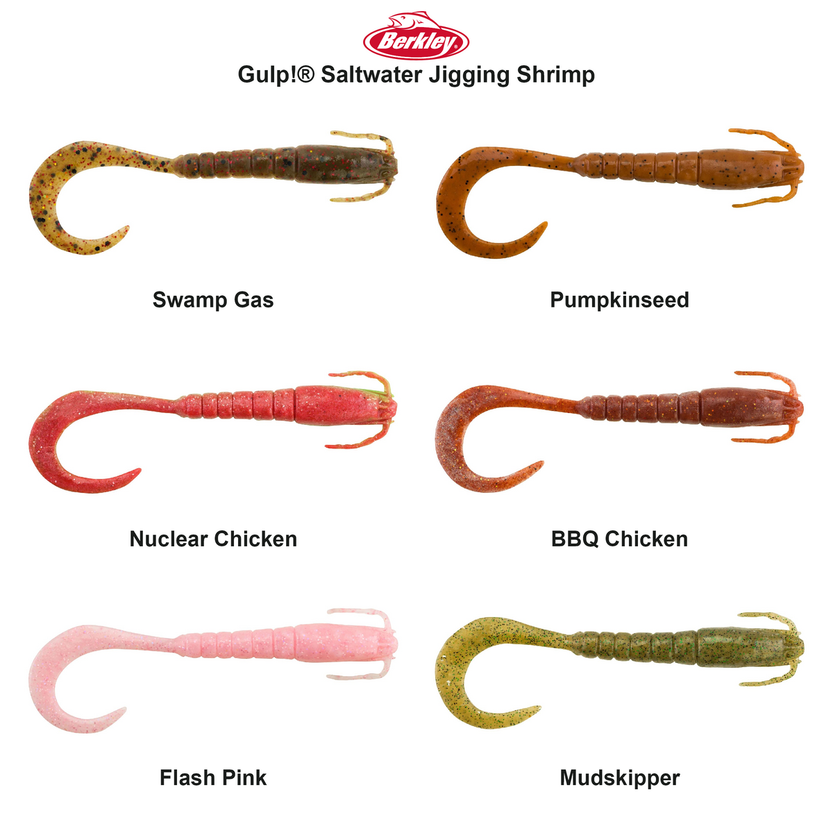 Farveoversigt – Berkley Gulp!® Saltwater Jigging Shrimp