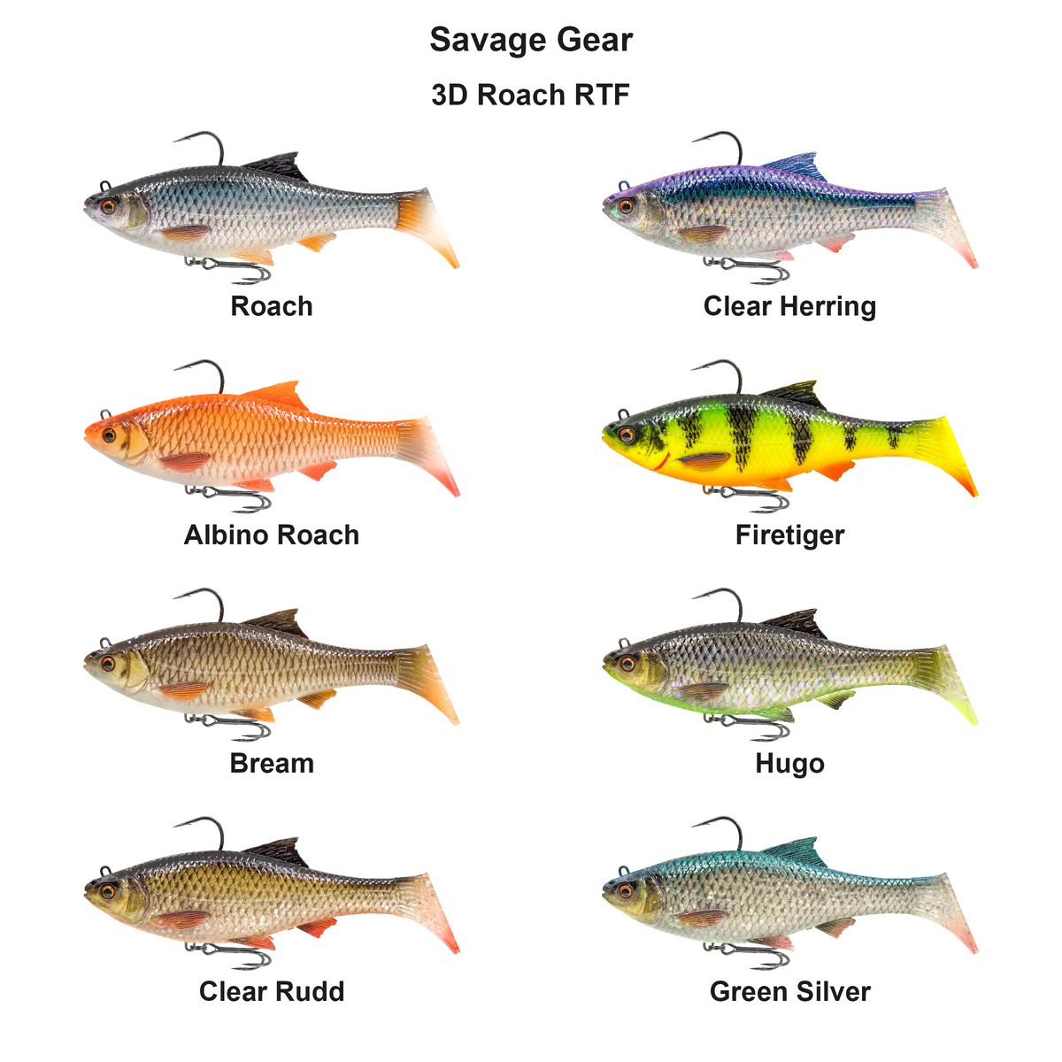Farveoversigt – Savage Gear 3D Roach RTF