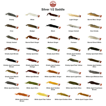 Farveoversigt – Whiting Silver 1/2 Saddle