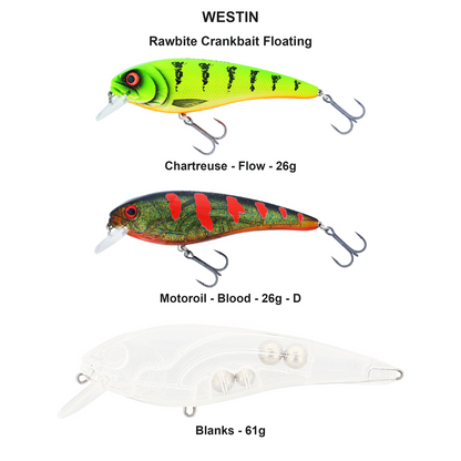 Farveoversigt – Rawbite Crankbait Floating
