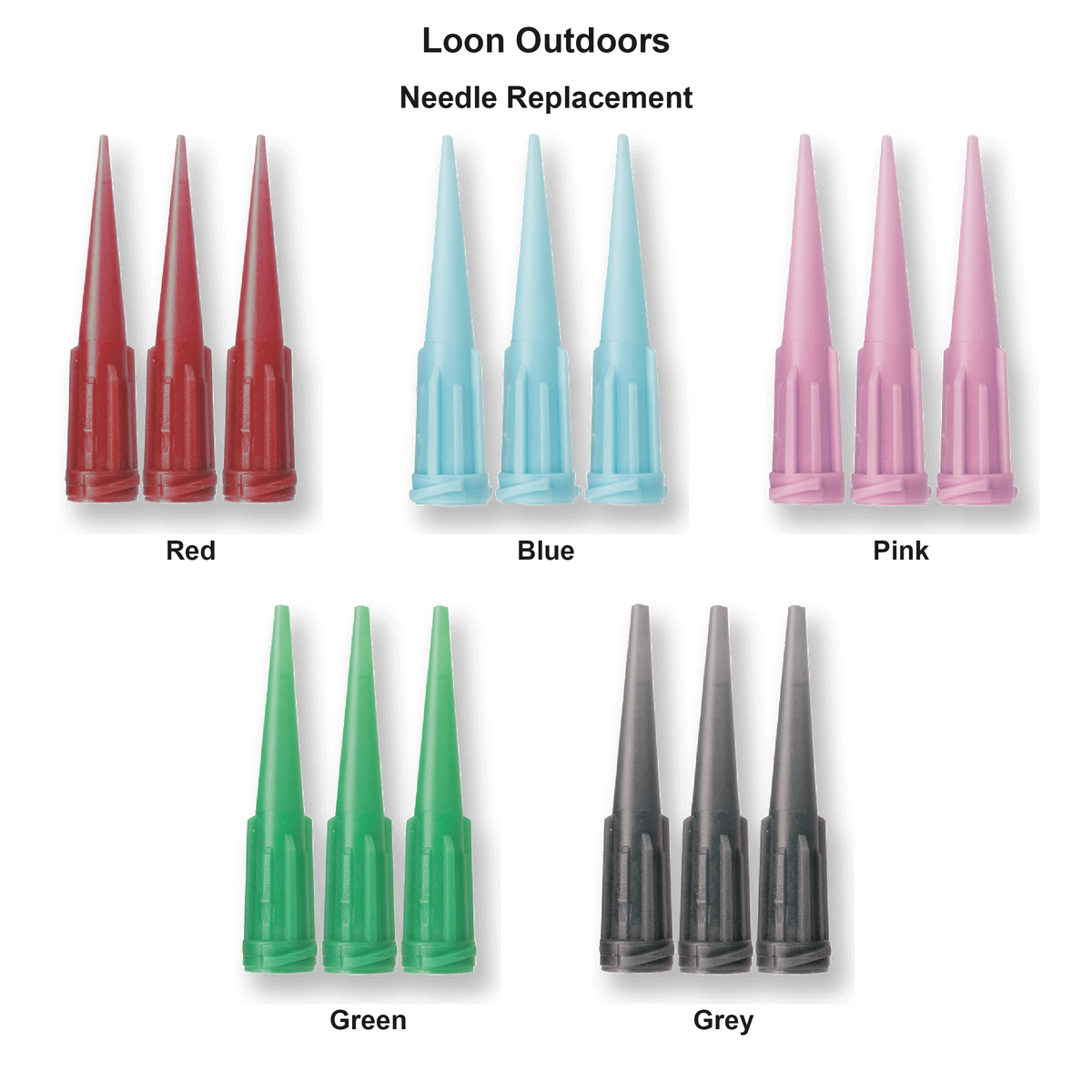 Farveoversigt – Loon Outdoors Needle Replacement