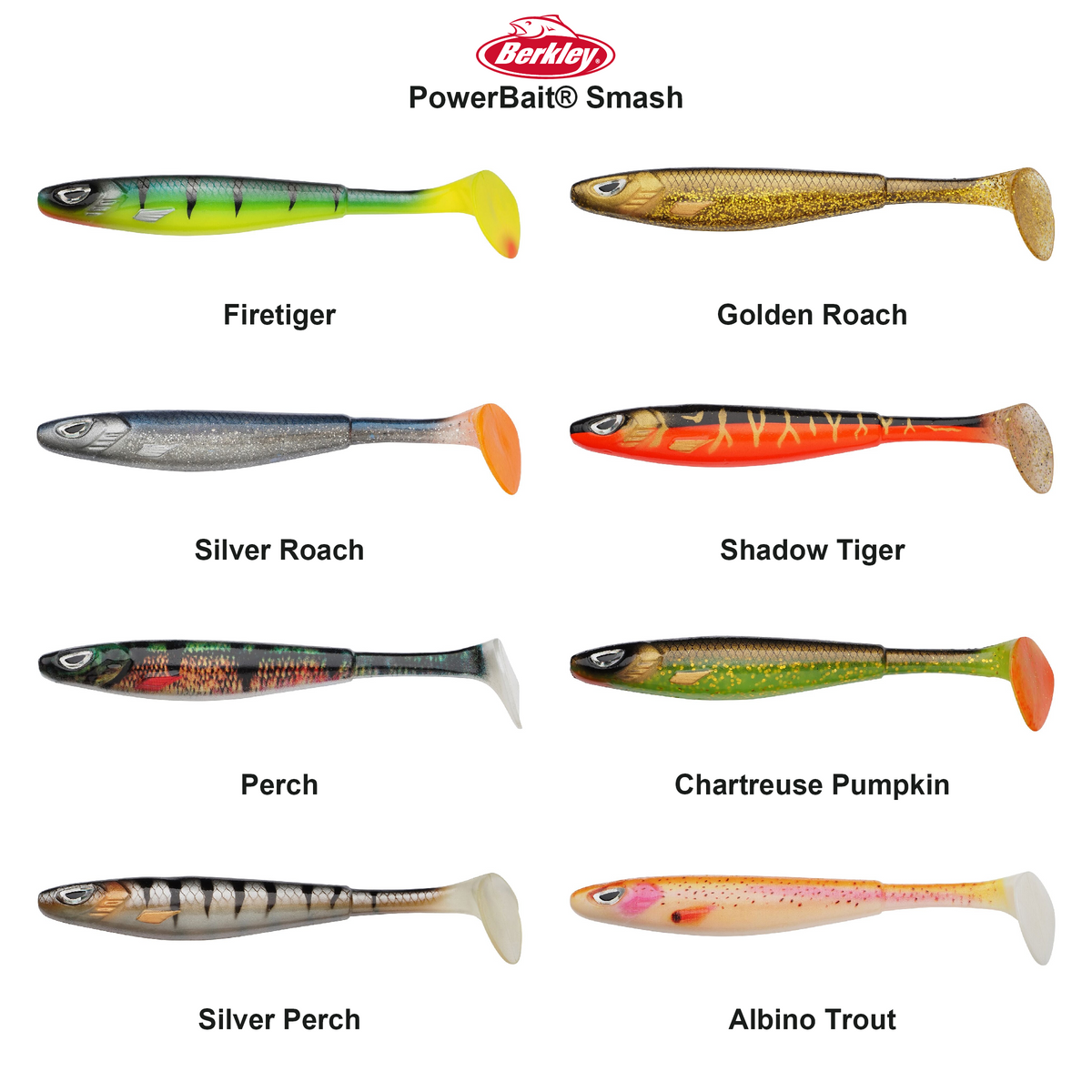Farveoversigt – Berkley PowerBait® Smash