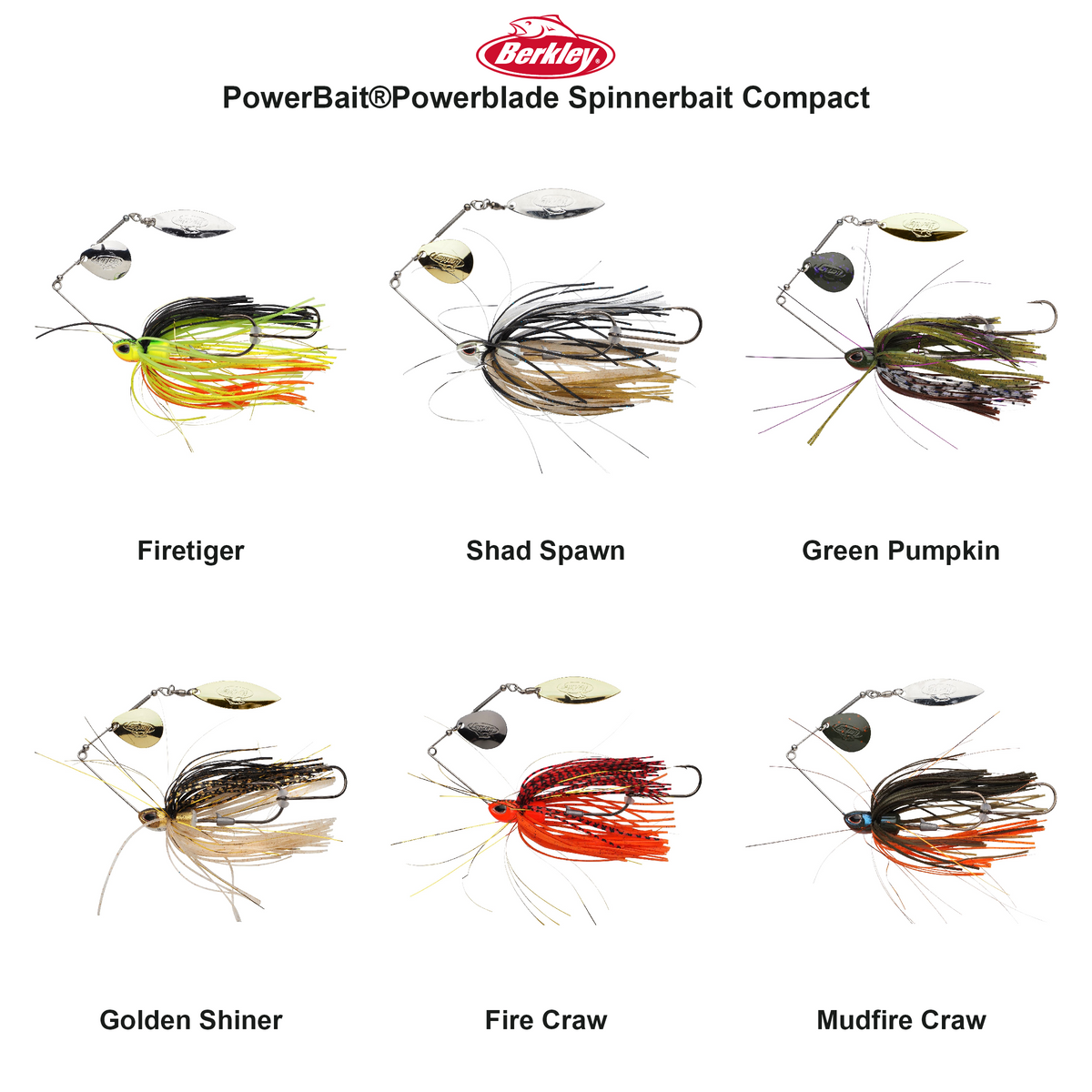 Farveoversigt – Berkley PowerBait®Powerblade Spinnerbait Compact