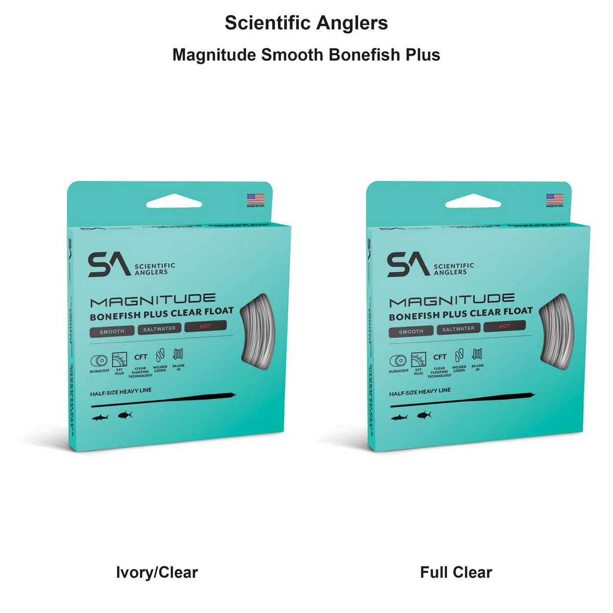 Farveoversigt – Scientific Anglers Magnitude Smooth Bonefish Plus