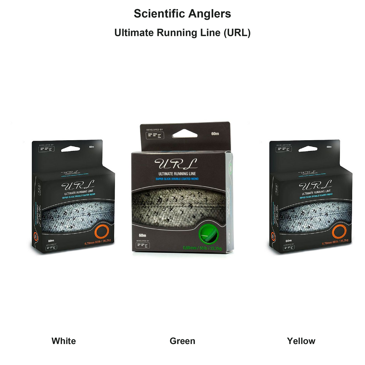 Farveoversigt – Scientific Anglers Ultimate Running Line (URL)