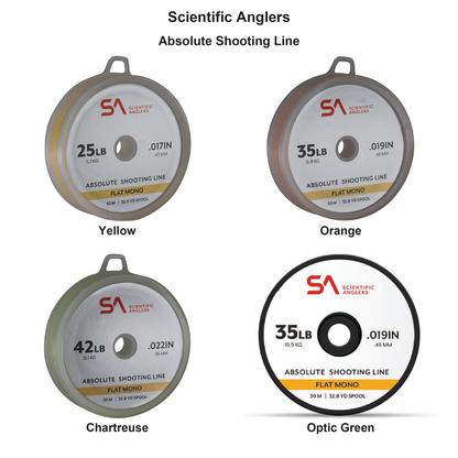 Farveoversigt – Scientific Anglers Absolute Shooting Line