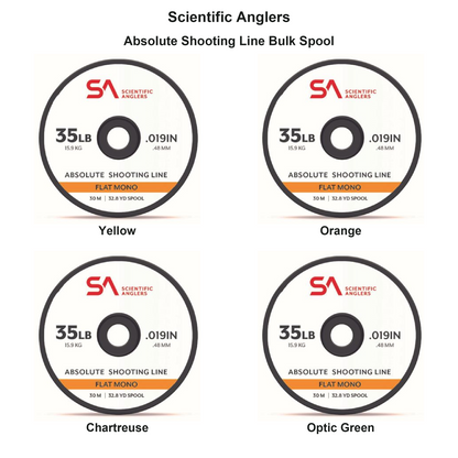 Farveoversigt – Scientific Anglers Absolute Shooting Line Bulk Spool