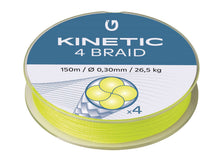 Kinetic 4 Braid Fluo Yellow 150m