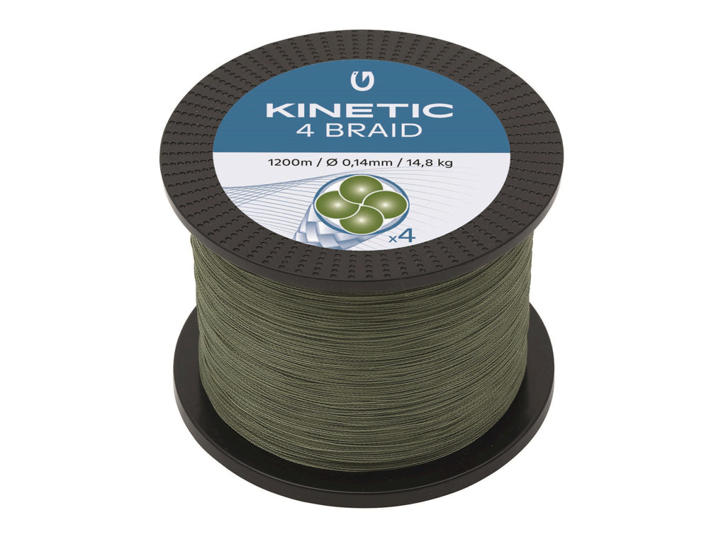 Kinetic 4 Braid 1200m Dusty Green Braidline