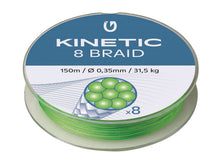 Kinetic Cyber ​​Braid X8 Fluogrün 150 m