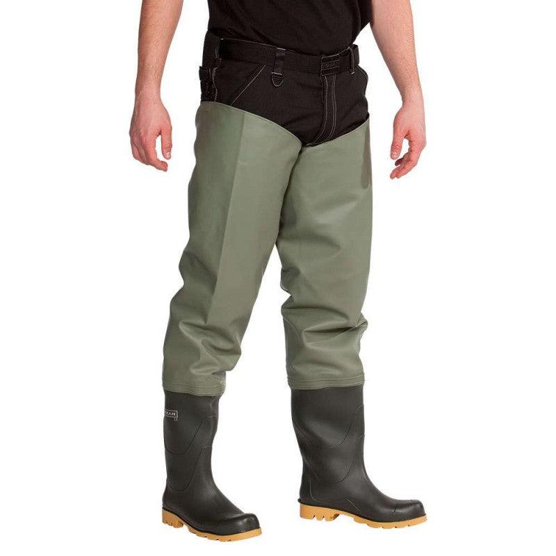 Grüne Ocean Sea Boots mit Nieten