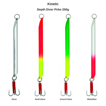 Kinetic Depth Diver Pirke 200g – farveoversigt med 4 farver