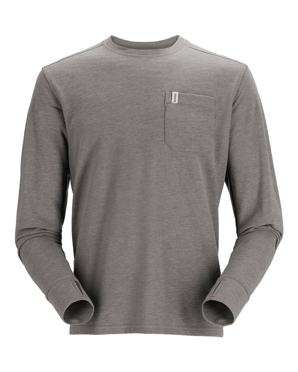 Simms Herren Henry's Fork Crew Steel Heather